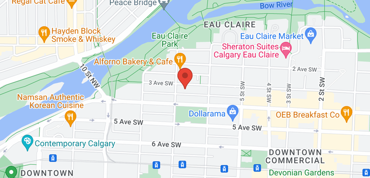 map of 310 777 3 Avenue SW